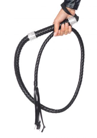 Rhinestone Handle Vixen Whip O/S Black LA-262622001