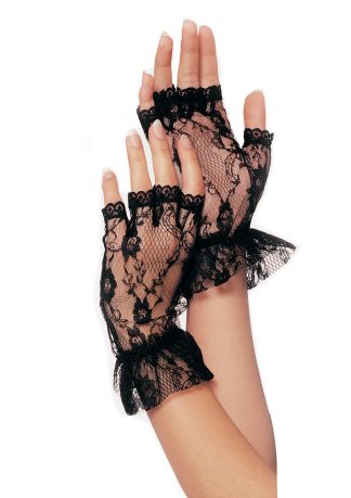 Lace Fingerless Wrist Ruffle Gloves LA-G1205