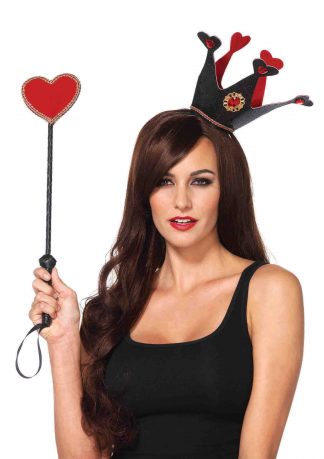 2PC Royal Crown Headband And Heart Scepter