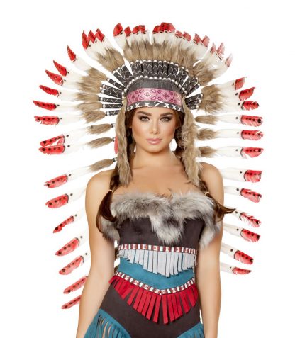 Indian Headdress with Red Tips RM-H4727