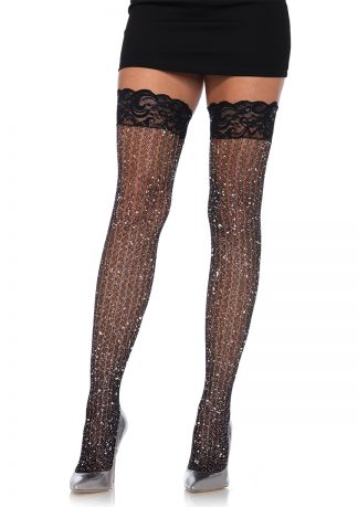 Stay Up Shimmer Thigh Highs LA-9322