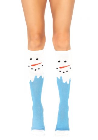 Snow Man Knee High Socks