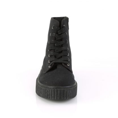 Demonia SNEEKER-201 1 1/2"PF Round Toe Lace Up Front High Top Creeper Sneaker
