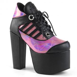 Demonia TORMENT-216 5 1/2" Heel 3" PF Lace-Up Ankle Bootie