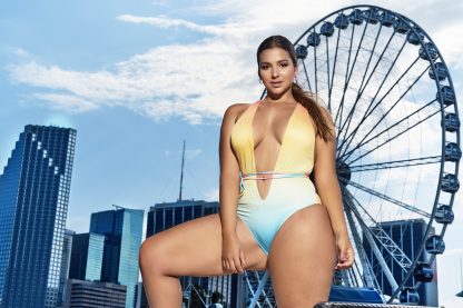 6687 Ribbed One Piece Swimsuit