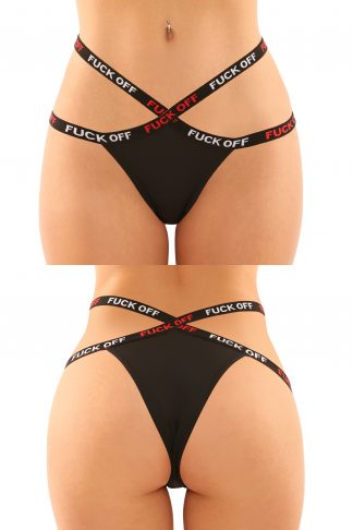 Fuck Off Buddy Pack 2 Pc Cutout Panty & Caged Thong