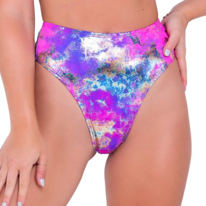 6059 Tie-Dye High-Waisted Shorts