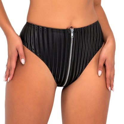 6125 High-Waisted Zip-Up Shorts