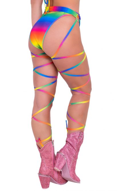 6143 Rainbow Garter Leg Straps