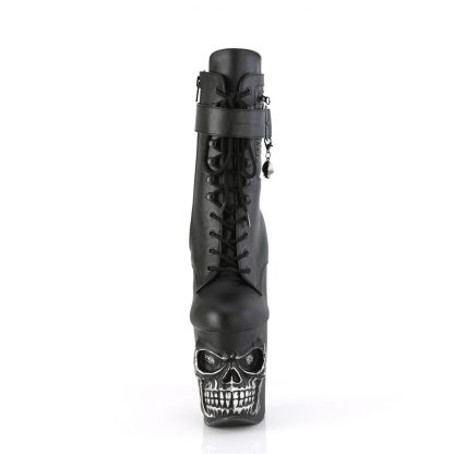 RAPTURE-1020STR-LT Finger Bone Heel Skull Platform LED Ankle Boot