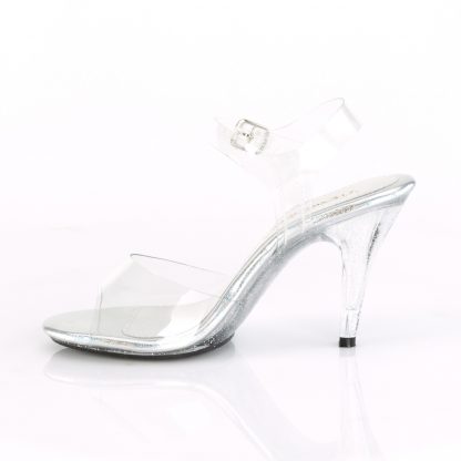 CARESS-408MG Platform Ankle Strap Sandal with Mini Glitters